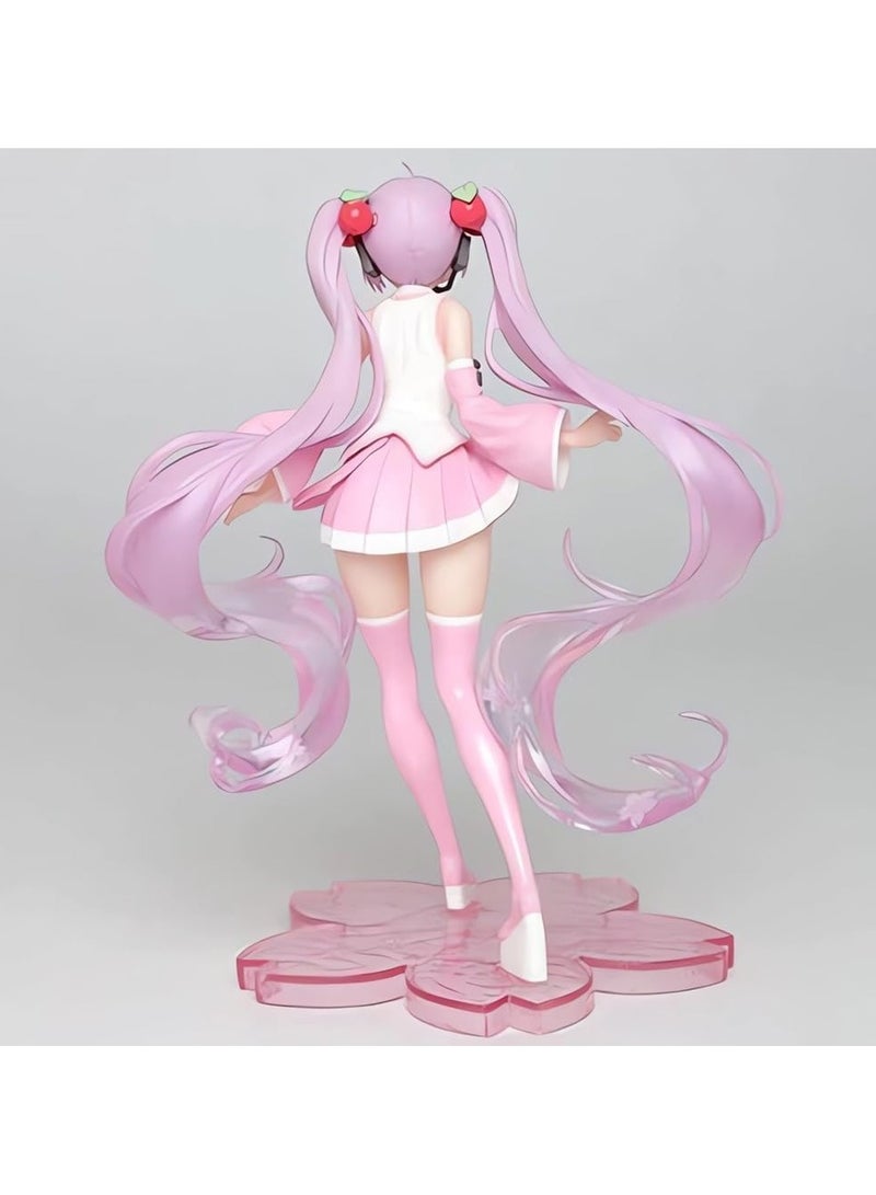 عام دُمى هاتسوني ميكو الأنمي باللون الوردي والساكورا، هدية مميزة لتزيين المكاتب بمقاس 7.8 بوصة. - Image 3