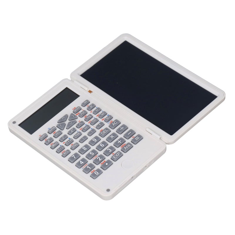 Scientific Calculator Multifunctional Function Calculator with Erasable Writing Board for Business Office Education White - Image 3