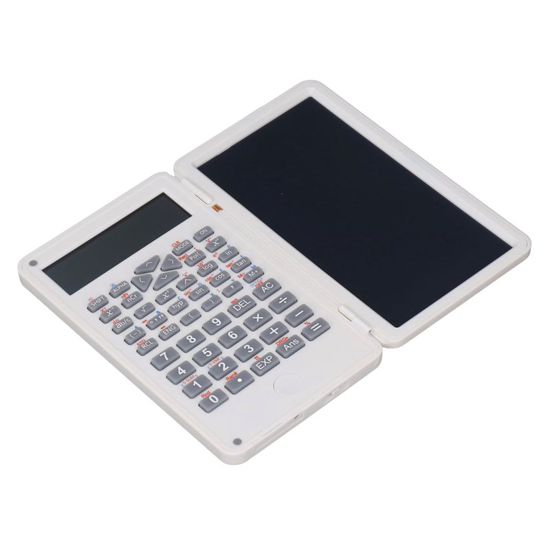 Scientific Calculator Multifunctional Function Calculator with Erasable Writing Board for Business Office Education White - Image 5