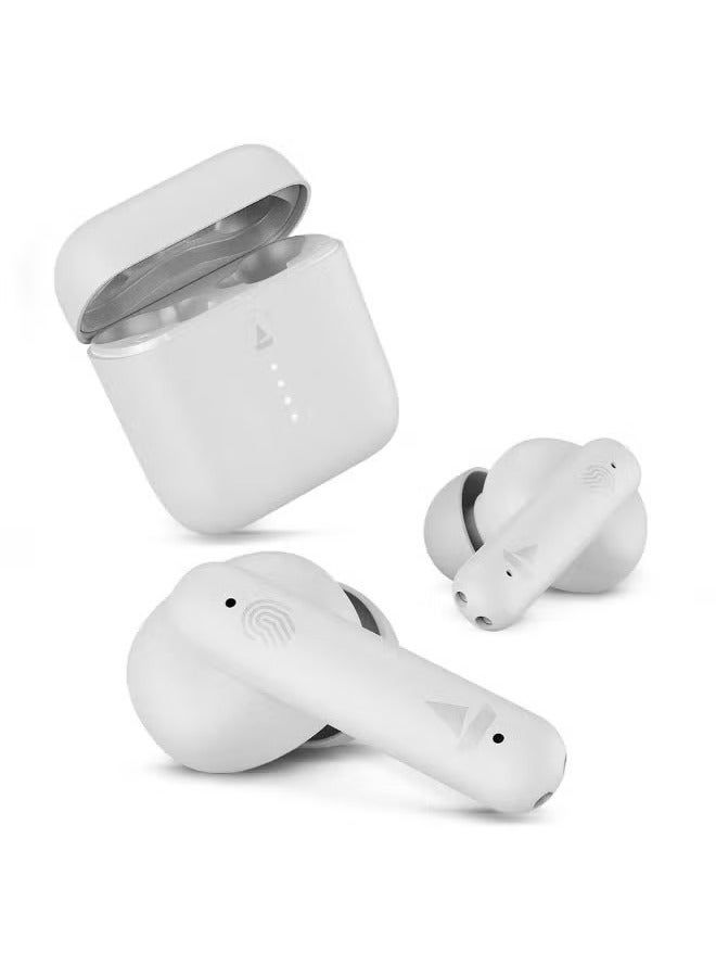 JAJEEK Airdopes 141 Bluetooth TWS Earbuds with 42H Playtime, Low Latency Mode for Gaming, ENx Tech, IWP, IPX4 Water Resistance, Smooth Touch Controls, Pure White - Image 1