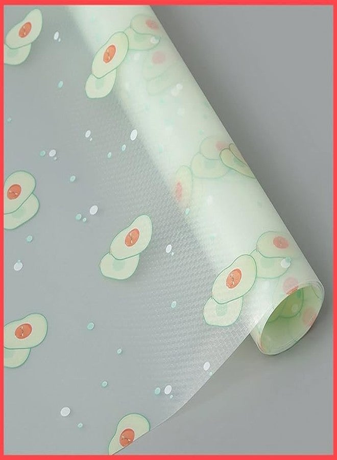 ElastPro (45 cm X 3 m) Printed Shelf Liners for Kitchen Shelves, Drawer Mat, Shelf Liner, Fridge Mats, Kitchen Cabinet Drawer Mat Liner Sheets (Avacado Fruit Printed) - Image 1