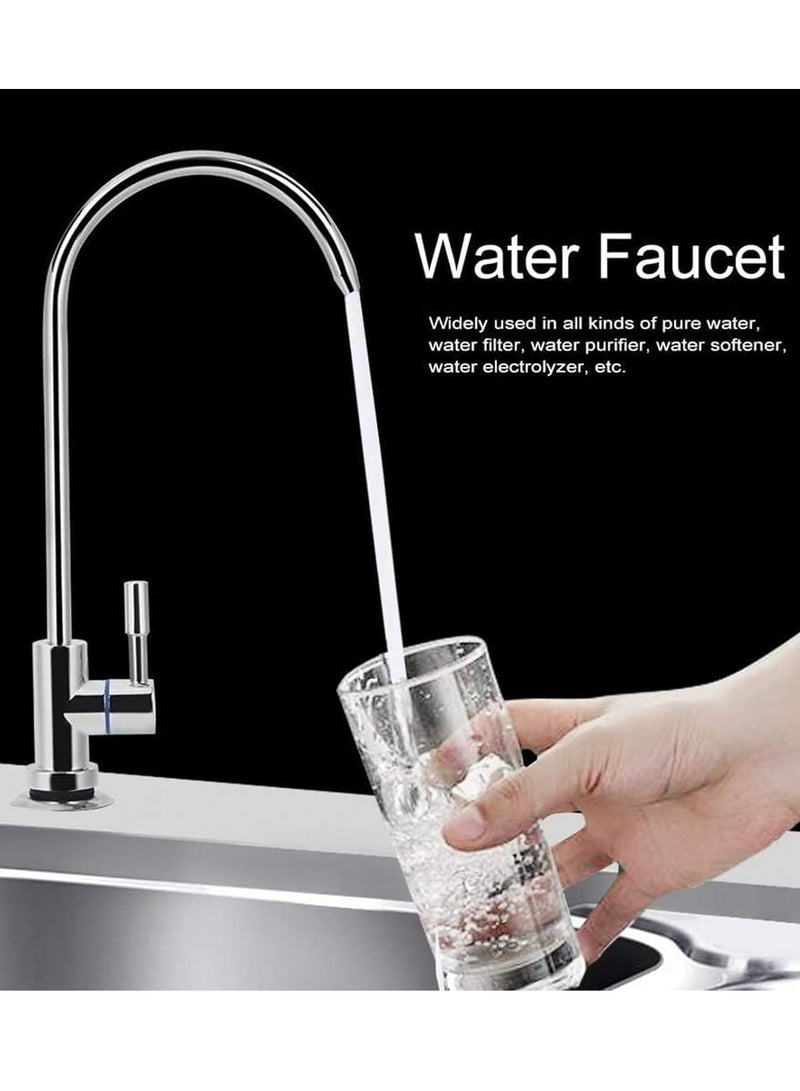 صنبور فلتر تحلية مياه مع بزبوز دوار 360 درجة – تصميم عصري بلمسة نهائية من الكروم عالي الجودة ومثالي لجميع أنظمة التعقيم والتصفية - Image 3