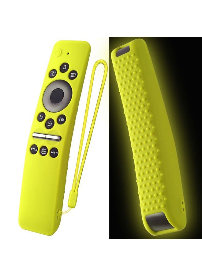 AKSHFETH Silicone Case for Samsung Smart TV Remote Cover BN59-01312A/BN59-01312B Silicone Protective Cover Compitable with Samsung Remote BN59 Series with Lanyard (Glow Green) - Image 1