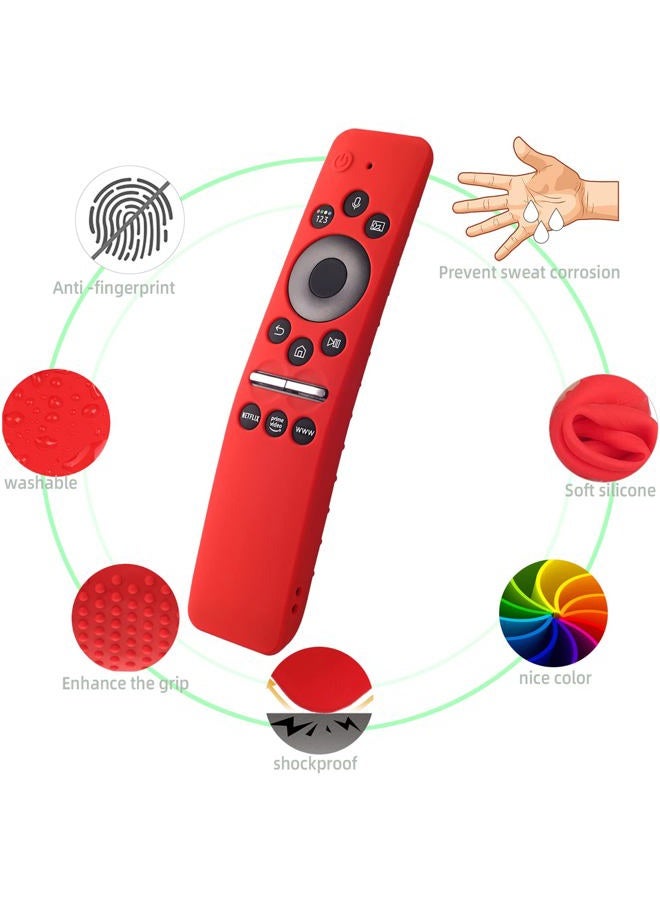 AKSHFETH Silicone Case for Samsung Smart TV Remote Cover BN59-01312A/BN59-01312B Silicone Protective Cover Compitable with Samsung Remote BN59 Series with Lanyard (Glow Green) - Image 3