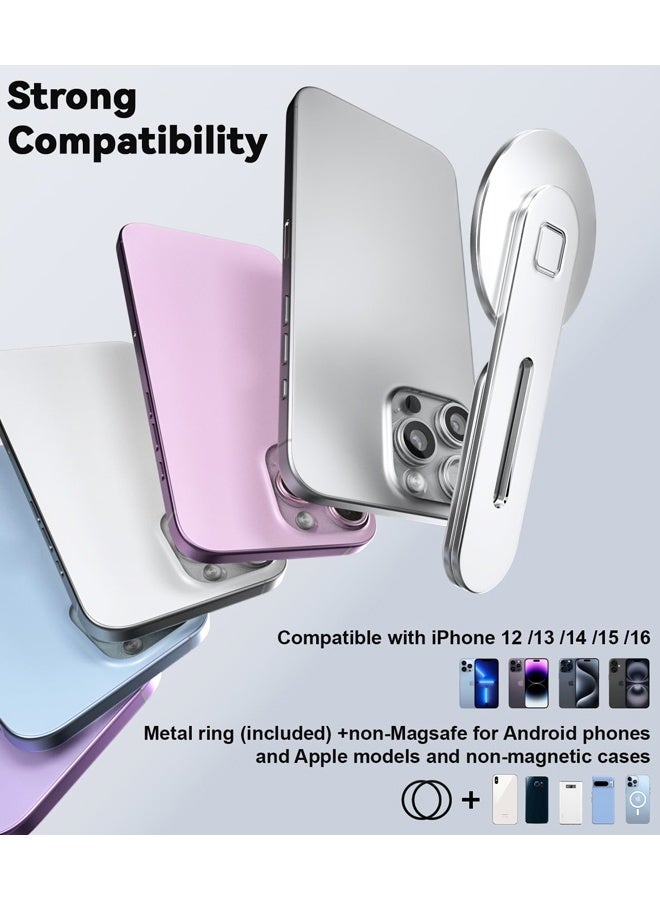 Magnetic Phone Holder for Laptop Designed for iPhone 17/16/15/14/13/12 MagSafe, Adjustable Phone Monitor Side Mount - Image 3