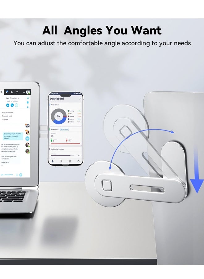 Magnetic Phone Holder for Laptop Designed for iPhone 17/16/15/14/13/12 MagSafe, Adjustable Phone Monitor Side Mount - Image 4