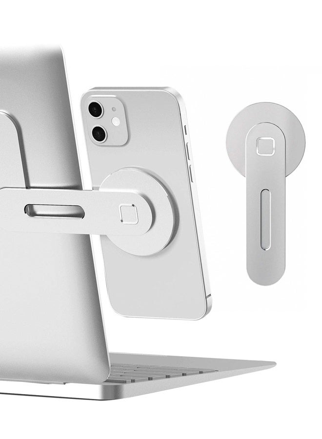 Magnetic Phone Holder for Laptop Designed for iPhone 17/16/15/14/13/12 MagSafe, Adjustable Phone Monitor Side Mount
