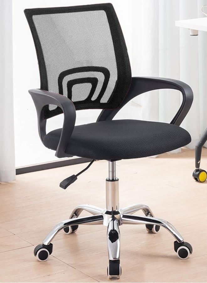 Karnak Mesh Executive Office Home Chair 360Â° Swivel Ergonomic Adjustable Height Lumbar Support Back - Color (Black) - Image 1