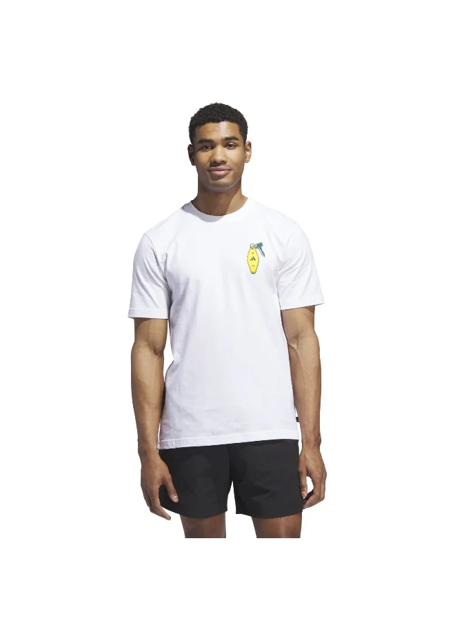 Adidas Adidas M Chip Nyc T White Graphic Tee (Short Sleeve) T-Shirts For Men