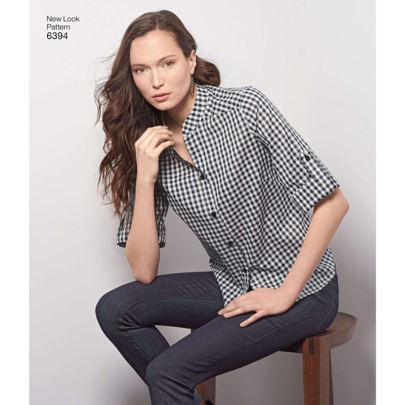 New Look Sewing Pattern UN6394A Autumn Collection Misses' Button Front Tops Sewing Patterns, A (8-10-12-14-16-18) - Image 3