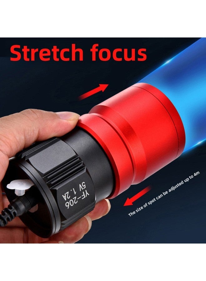 12v Night Fishing Lamp 5v Blue Light Strong Light Usb Fishing Lamp Cap White Blue Double Light Source Super Bright Outdoor Fishing Lamp-Color:12V Clip [white Light  - Image 3