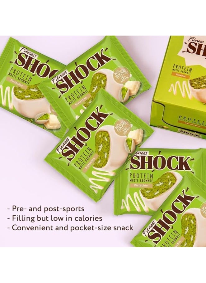 Fitness Shock - Fitness Shock Protein Brownie Pistachio Flavor 50g Pack of 10 - Image 1