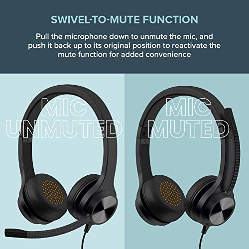 Creative Chat USB On-Ear Headset with Swivel-to-Mute Noise-Cancelling Boom Mic, Mic-Monitoring, SmartComms Kit, Playback and Calls Control for PC, Mac, Consoles - Image 4
