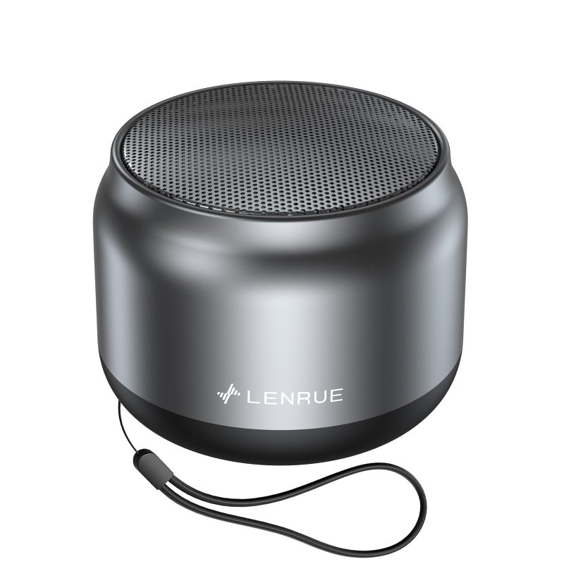 LENRUE Bluetooth Speaker,Small Portable Speakers,Mini Wireless Speaker with 5W Clear Sound,15H Playback Time,Gift for Men/Women/Kids/Boys/Girls,Home and Outdoor Activities (Gray) - Image 1