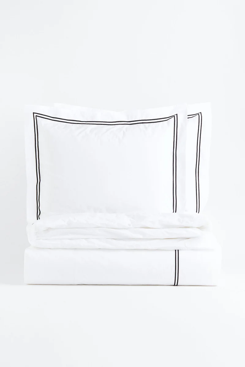 H&M Cotton percale duvet cover set