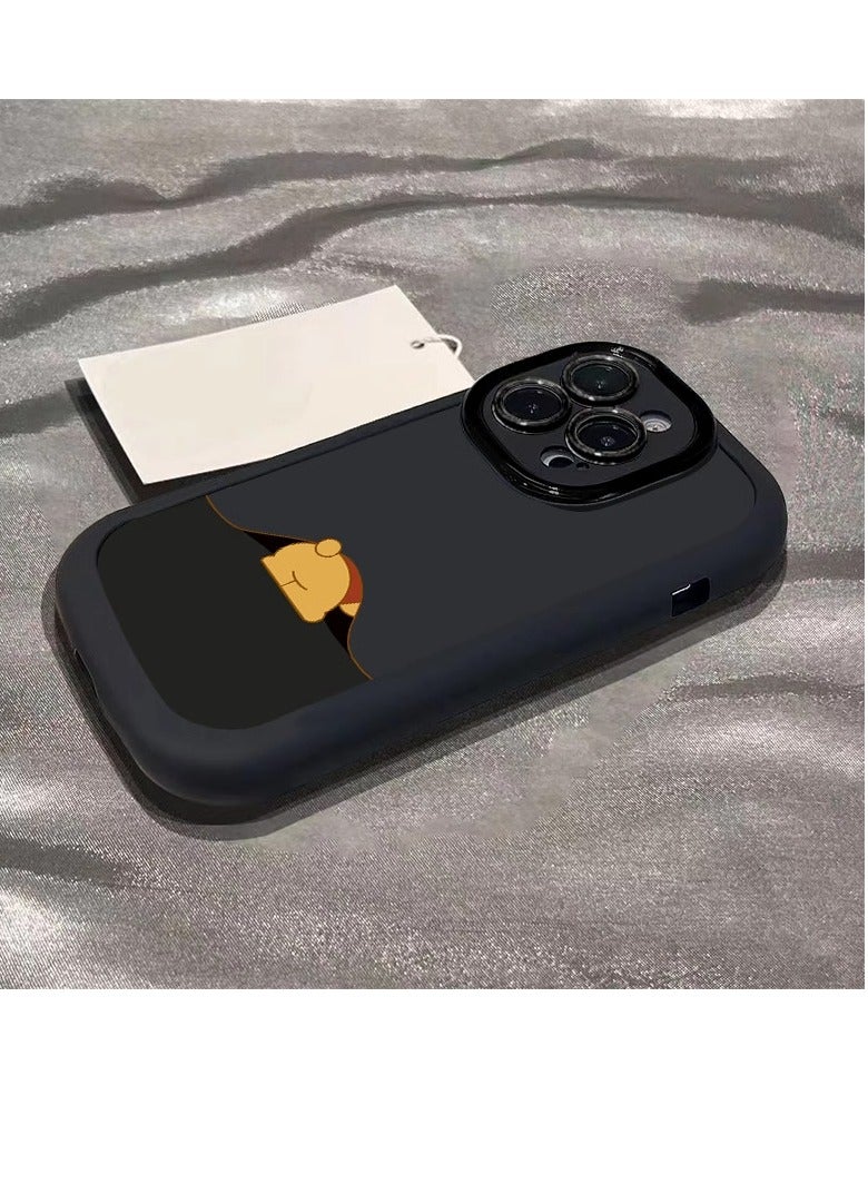 NIBEMINENT Winnie The Pooh Protective TPU Case Cover For iPhone 17 Pro Max, Black