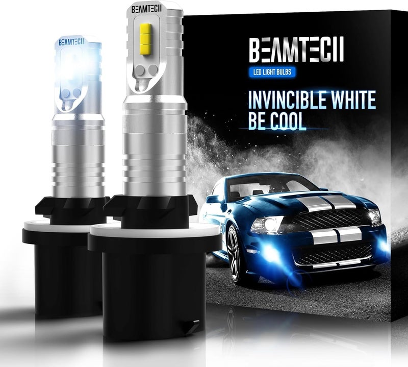 BEAMTECH 880 Led Fog Light Bulb,893 890 899 CSP Chips 6500K Xenon White 800 Lumens Non-Polarity,Pack of 2 - Image 1