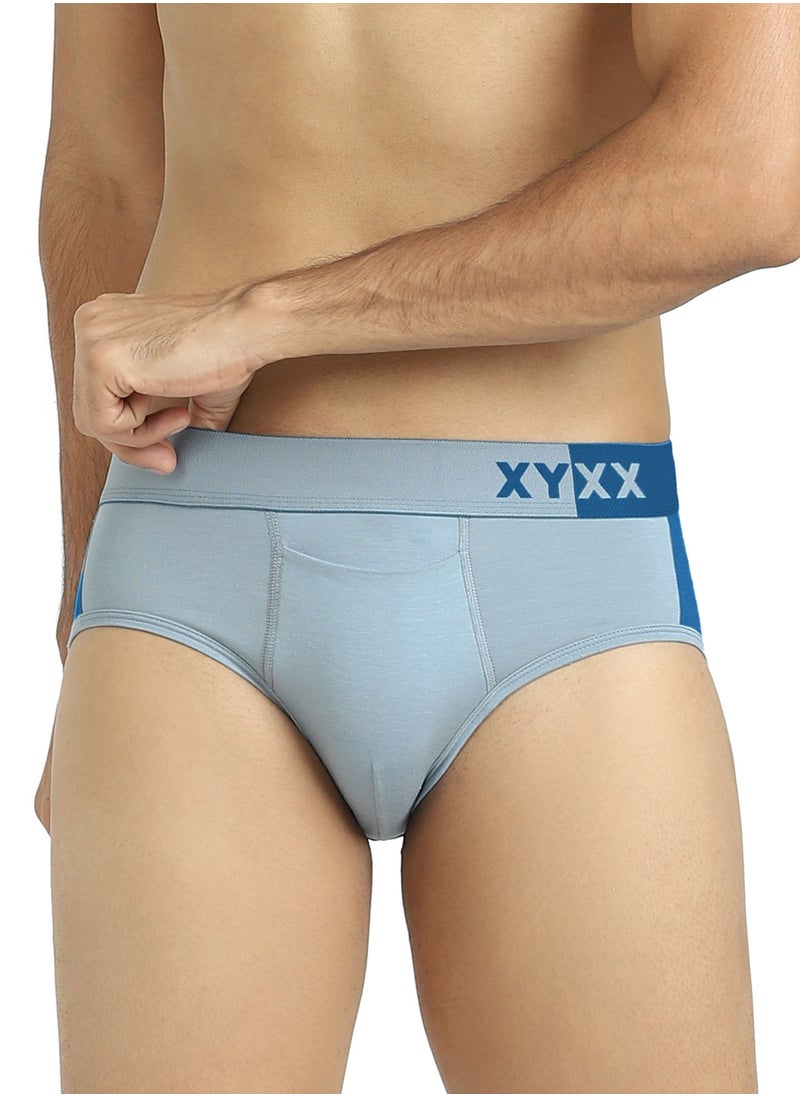 XYXX - Pack of 3 Dualist Intellisoft Micro Modal Color Blocked Colorblock Men Brief - Image 1