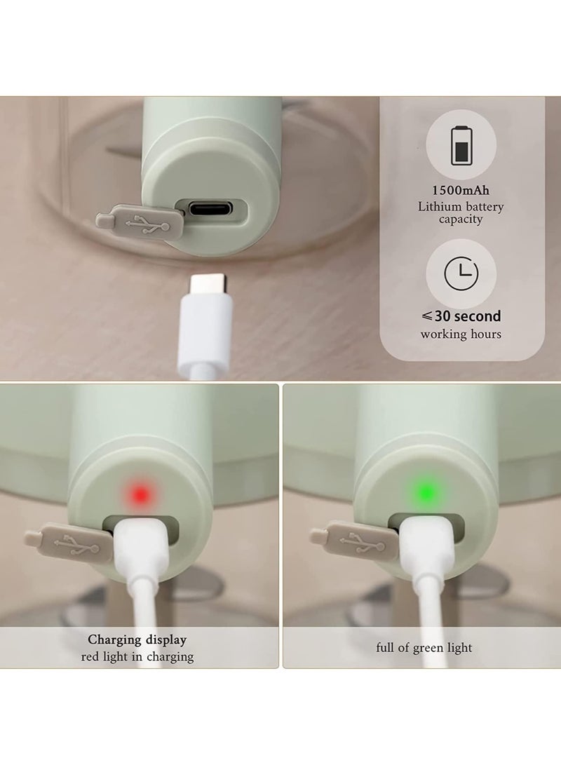 Macon 4 in 1 Handheld Electric Vegetable Cutter Set, Portable Electric Vegetable Cutter, Multifunctional Wireless Electric Grinder For Garlic Pepper Chili Onion Celery - Image 5