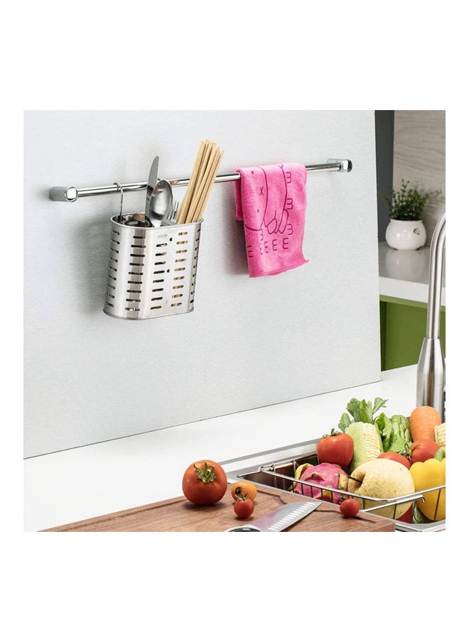 Generic Stainless Steel Kitchen Utensil Holder Silver 7.3x6.1x3.1cm  - Image 4