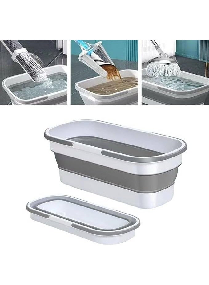 Foldable Rectangular Mop Bucket – Size 55×25 cm – With Handles & Wheels for Easy Movement and Storage T - Image 5