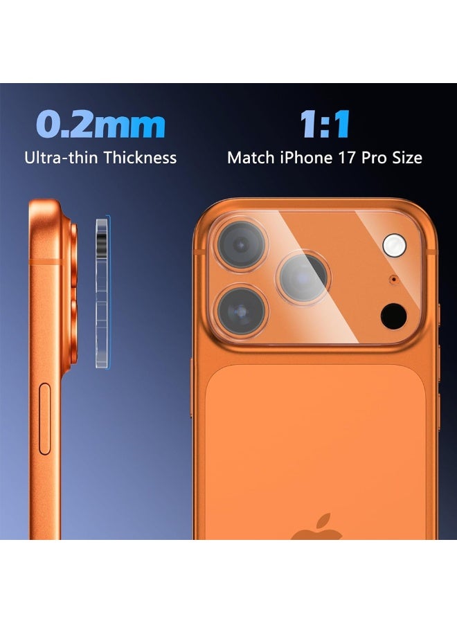 O Ozone (Pack of 2) Camera Lens Screen Protector Compatible with iPhone 17 Pro Max, 9H Hardness Tempered Glass, Transparent HD Protective Film, Scratch Resistant, Easy Installation - Image 4