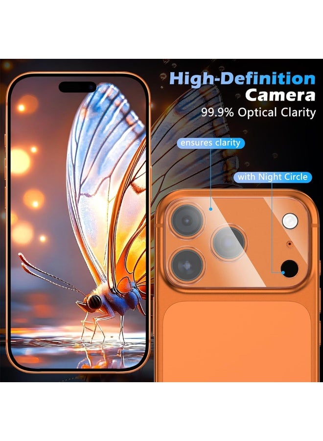 O Ozone (Pack of 2) Camera Lens Screen Protector Compatible with iPhone 17 Pro Max, 9H Hardness Tempered Glass, Transparent HD Protective Film, Scratch Resistant, Easy Installation - Image 3