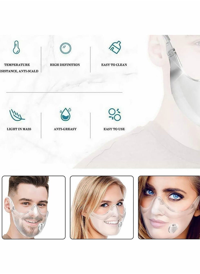 Excefore - Reusable 3D Clear Face_Mask, Clear Face Shield with Breathing Valve - Image 1
