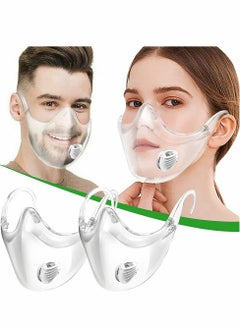 Reusable 3D Clear Face_Mask, Clear Face Shield with Breathing Valve