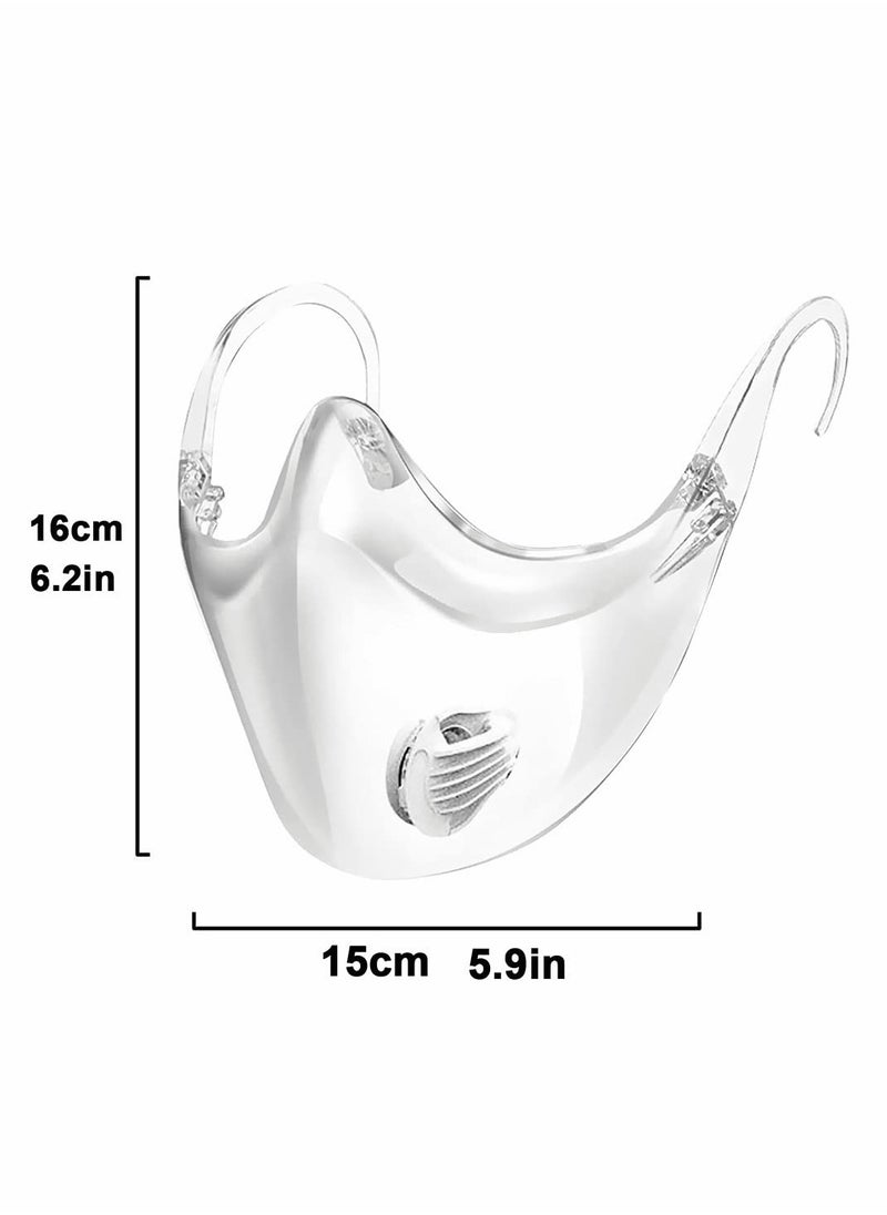 Excefore - Reusable 3D Clear Face_Mask, Clear Face Shield with Breathing Valve - Image 1