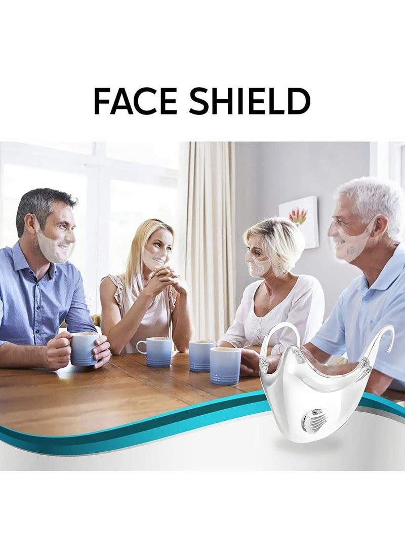 Excefore - Reusable 3D Clear Face_Mask, Clear Face Shield with Breathing Valve - Image 1