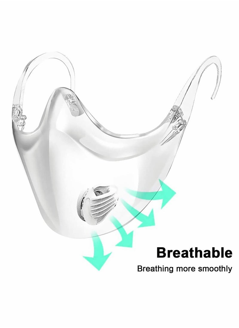 Excefore - Reusable 3D Clear Face_Mask, Clear Face Shield with Breathing Valve - Image 1