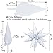TOTAFAM 60 Pcs Star Balloons Explosion 12 Point Foil Cone Balloons Magic Balloon Large for Wedding Anniversary Backdrop Birthday Party Decorations White - Image 2