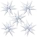 TOTAFAM 60 Pcs Star Balloons Explosion 12 Point Foil Cone Balloons Magic Balloon Large for Wedding Anniversary Backdrop Birthday Party Decorations White - Image 4