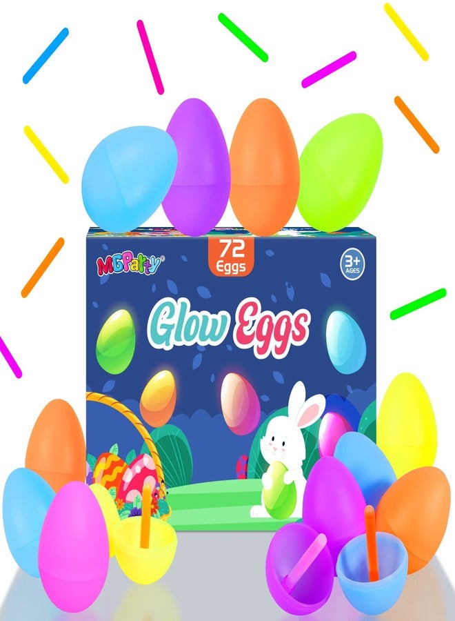 أم جاي بارتي مجموعة MGparty المكونة من 72 بيضة عيد الفصح المضيئة مع 108 عصي مضيئة صغيرة للأطفال، مثالية للبحث عن بيض عيد الفصح المضيء في الظلام، وحشو سلال عيد الفصح، وتوزيعات الحفلات، وجوائز الفصول الدراسية، ولوازم الألعاب. - Image 2