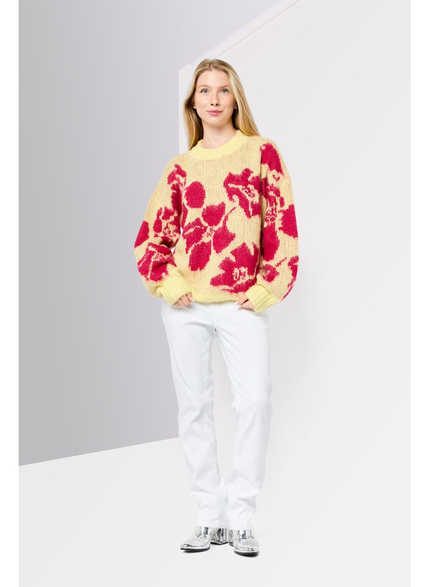 Scotch & Soda Women Crew Neck Crochet Sweater, Multicolor  - Image 2