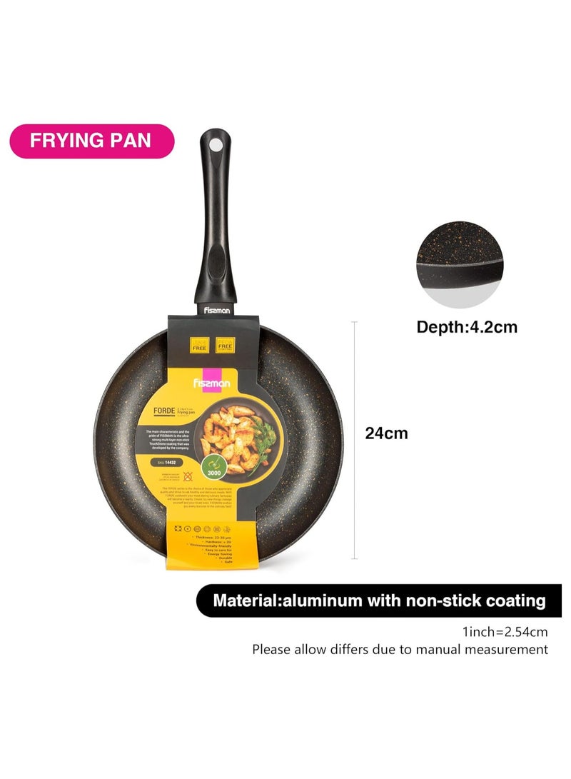 Fissman مقلاة 24 سم، ألمنيوم بطبقة غير لاصقة من حجر اللمس، سلسلة فورد، قاعدة مناسبة للطبخ بالحث - Image 4