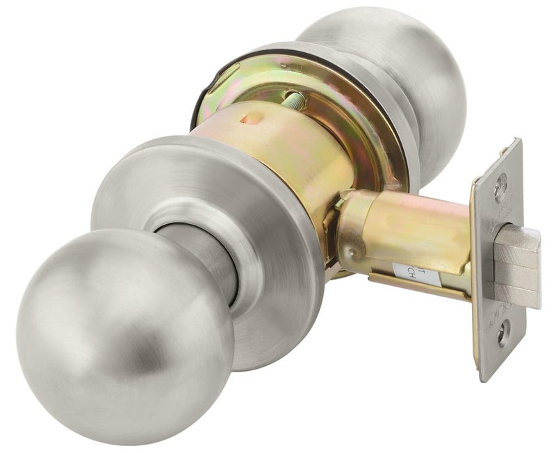 Yale CA4601 x 630 Cylindrical Knob Lockset Grade 2 Passage Function 2 34 Backset 630 Satin Chrome