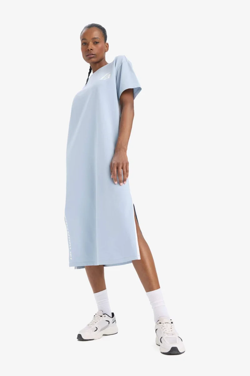 DeFacto NBA Los Angeles Lakers DeFactoFit Pique Sport Midi Dress