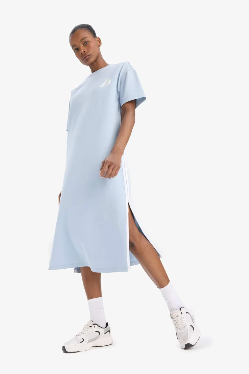 DeFacto NBA Los Angeles Lakers DeFactoFit Pique Sport Midi Dress