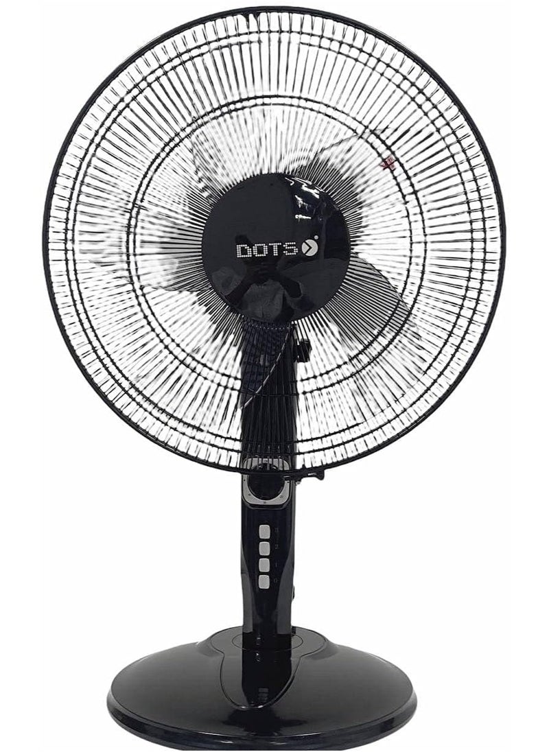 DOTS Table Fan, Full Copper Motor 71×20mm, 5 Blades, 3-Speed Control, ABS Body, 70W – Powerful & Quiet Cooling  - Image 2