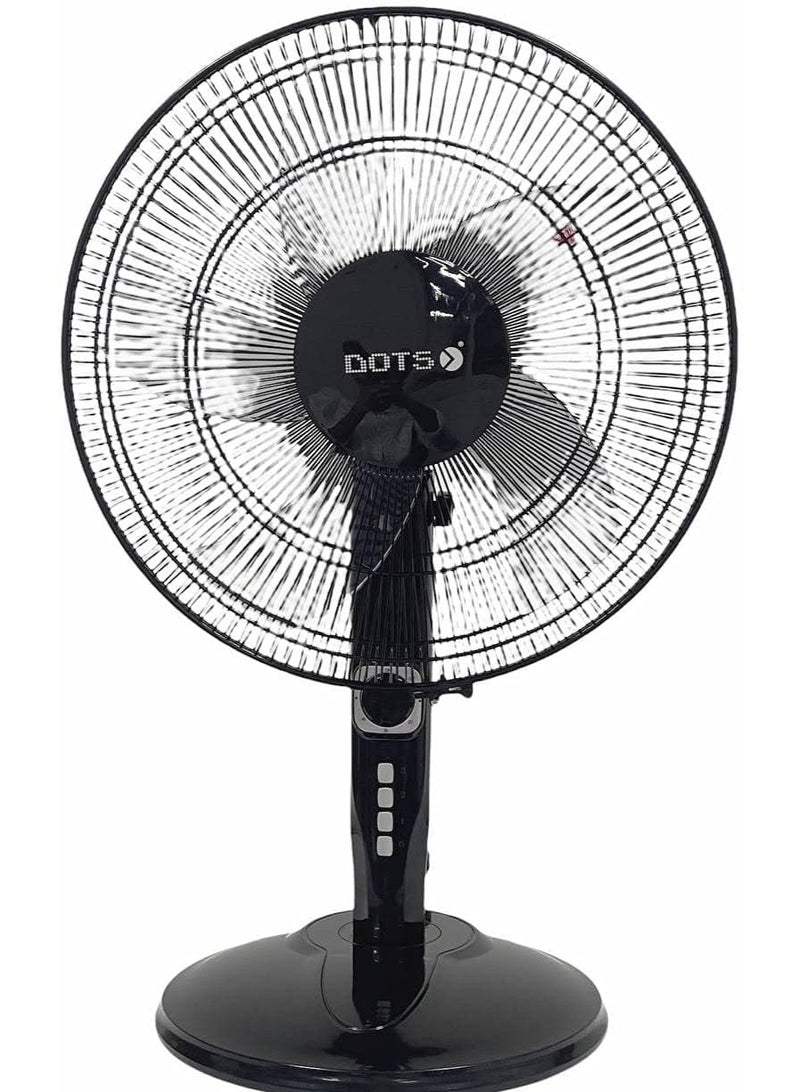 دوتس مروحة طاولة 70 واط، محرك نحاسي كامل مع 5 شفرات قوية، 3 سرعات تحكم، هيكل ABS متين ومقاوم للصدمات - Image 2