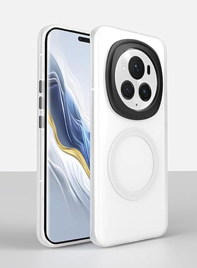 علبة مغناطيسية متوافقة مع Honor Magic 6 Pro Case، غطاء خلفي مرطب شفاف مضاد للانخفاض مضاد للصدمات مقاوم للخدش يغطي الجزء الخلفي من Honor Magic 6 Pro.