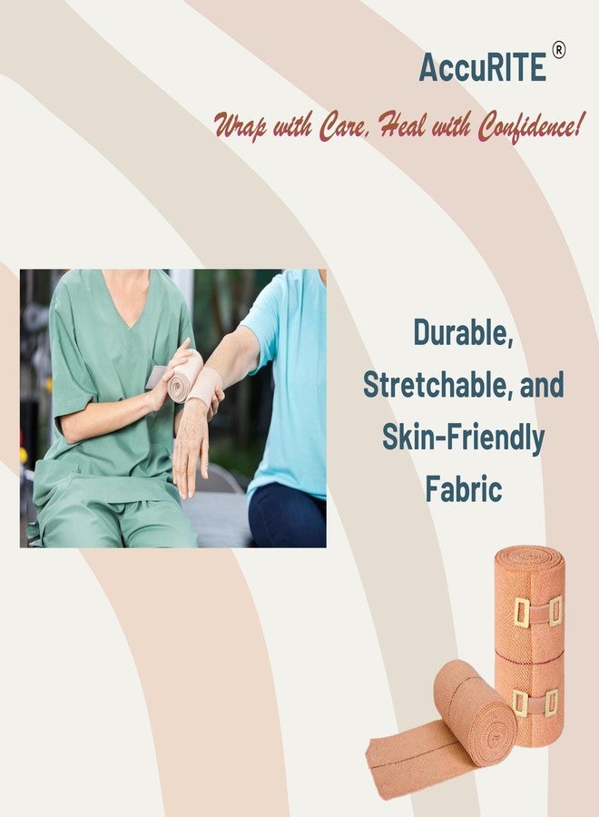 Rossify AccuRITE Crepe Bandage - Elastic Support for Injuries, Swelling & Sprains | Durable & Reusable Medical Wrap (2 inch (6cmX4mtr.)) - Image 4