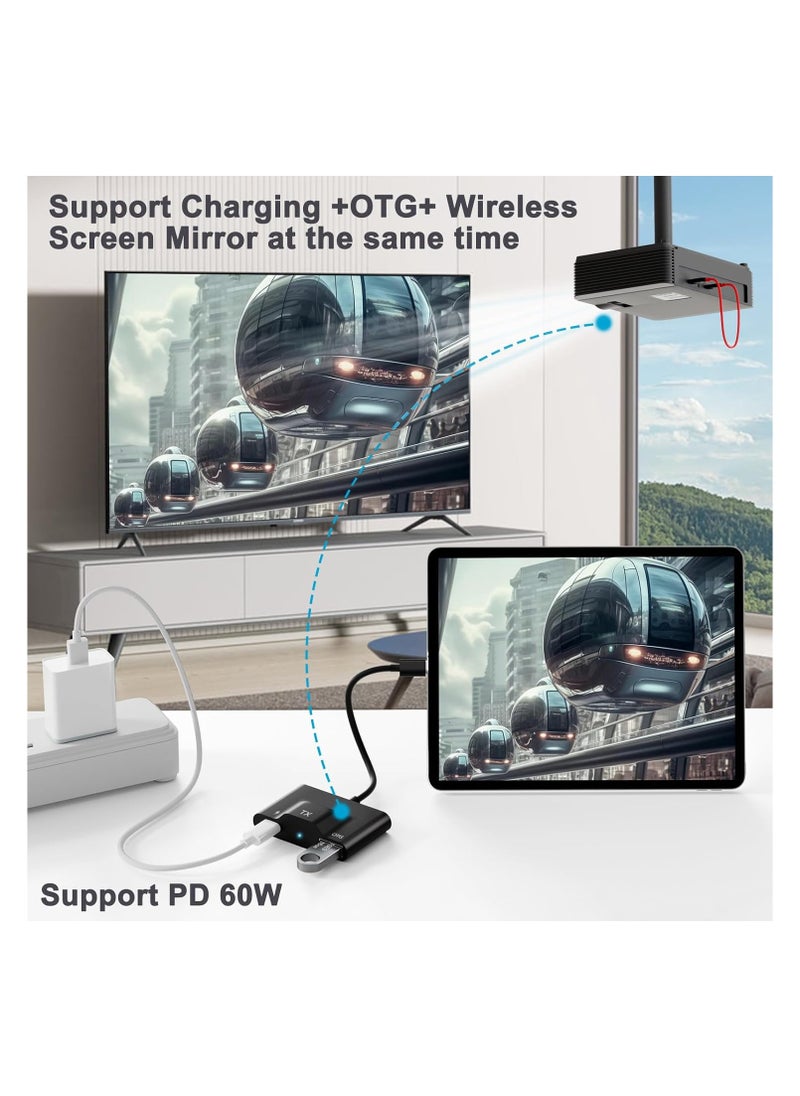 Generic - Wireless HDMI Transmitter and Receiver, USB-C Wireless HDMI Extender, Plug & Play, 30M/98FT Range, 2.4/5GHz Support for Streaming Video/Audio from Laptop/PC/Smartphone to HDTV/Projector. - Image 1