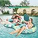 Sunikko X 5in1 Pool Floats Adult Heavy Duty River Tube 2 Person Water Lounge Tanning Pool with Backrests Builtin Cooler Cup Holders Deluxe Pool Toys for Summer Relaxation - Image 4
