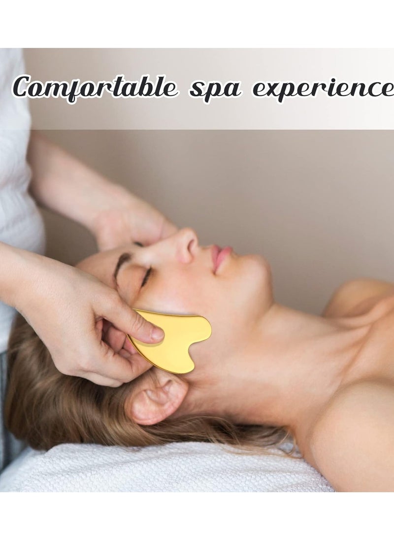 F.A.M.S Stainless Steel Gua Sha - Metal, Gua Sha Facial Tools Stainless Steel, Reduce Puffiness, Lymphatic Drainage, Facial Tension, Durable Stainless Steel Gua Sha Tool  - Image 4
