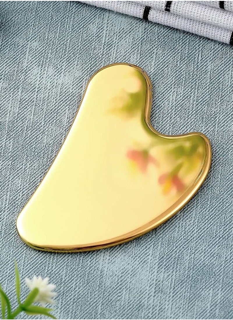 F.A.M.S Stainless Steel Gua Sha - Metal, Gua Sha Facial Tools Stainless Steel, Reduce Puffiness, Lymphatic Drainage, Facial Tension, Durable Stainless Steel Gua Sha Tool  - Image 2