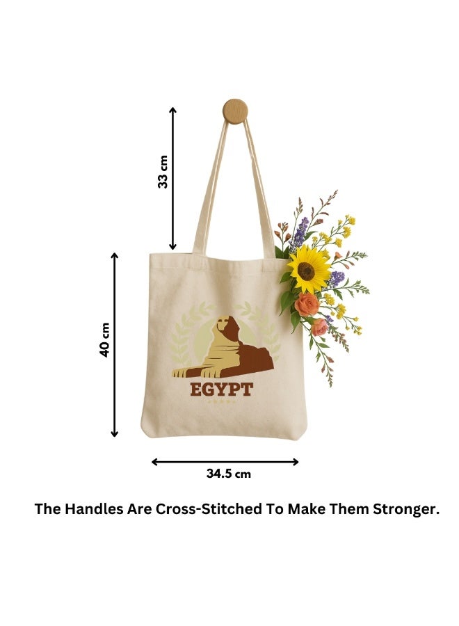 PRINTSHOP4ME Celebrate Egypt's National Day And Independence Day With This Canvas Tote Bag-Gift For Any Egyptian-Great Gift And Travel Companion-Perfect For Shopping And Everyday Use - Image 5