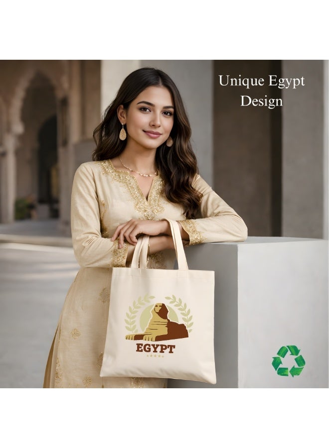 PRINTSHOP4ME Celebrate Egypt's National Day And Independence Day With This Canvas Tote Bag-Gift For Any Egyptian-Great Gift And Travel Companion-Perfect For Shopping And Everyday Use - Image 3